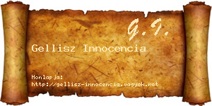 Gellisz Innocencia névjegykártya
